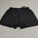 SILKWORLD Womens Running Shorts with Zipper Pockets Summer Cool Athletic Gym Workout Shorts Black Medium