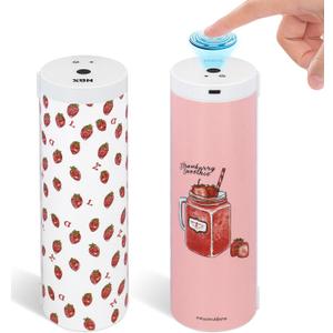 Fingerprint Lock Pencil Case for Friendship Birthday Gift, Best Friend, Classmate, Kids, Long Battery Life, Cute and Multifunction Standing Pen Box with Calculator for Girls/Boys(Strawberry Girl)
