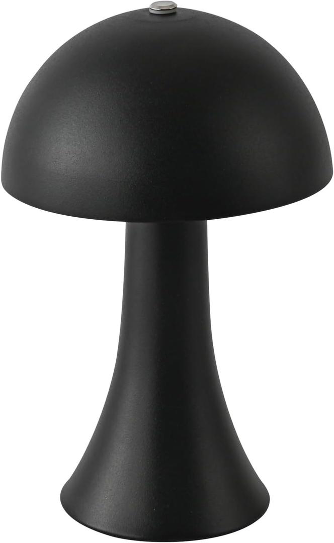 Cordless Table Lamp, Portable LED Desk Lamps, 1800mAh Battery Operated, 3 Color Stepless Dimming Up, for Restaurant, Bedroom, Outdoor Camping, Coffee Shop, Night Light, Rechargeable (Black)