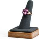 Oirlv Single Finger wooden ring display stand Jewelry Showcase Display Holder (Grey)