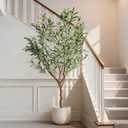 4ft Artificial Olive Tree Faux Olive Plant for Home Decor, Large Fake Olive Tree Modern Farmhouse Style, Floor Plant for Indoor Artificial Trees for Home Decor Indoor, Arbol de Olivo Artificial