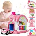 SpringFlower Baby Toddler Toys for 1 Year Old Girls, Montessori Musical Toddler Toys for 12-18 Months Kids, Musical Learning House for Infant Toddlers 1 2 3 Years Old Baby Girl Gifts