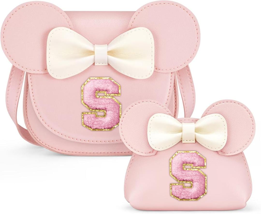 3 x Toddler Purse Gifts for Girls, Little Girl Purse Kids Wallet Crossbody Bag, Birthday Gifts for 3 4 5 6 7 8 Year Old Girl (S, Pink)