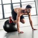 Durable Large Black Yoga Ball - Perfect for Fitness, Stability, and Exercise - Ideal for Home, Office, or Classroom - Includes Pump and Anti-Burst Design for Safe Workouts