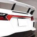 CHEAYAR Soft 3D Real Carbon Fiber Car Rear Tail Marker Trim Strip Sticker Trim Compatible with Corvette C8 Stingray Z06 Z51 2020 2021 2022 2023 Interior Decoration Accessories (Red)