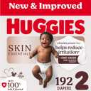 Huggies Size 2 Diapers, Skin Essentials Baby Diapers, Size 2 (12-18 lbs), 192 Count (3 Packs of 64)