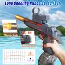 Super Electric WaterGun for Adults Kids with Muzzle Flash & Recoil Effect, Powerful 425CC High Capacity Automatic Squirt Guns Up to 32 FT Range for Swimming Pool Party Beach Outdoor Activity