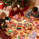 24 Pack Christmas Elf Ornament Crafts DIY Elf Hanging Decorations Make Your Own Christmas Craft with Xmas Craft Stickers for Winter Holiday Xmas Party Supplies Home Class Activities