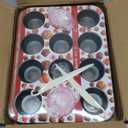 Tideme 2 Pcs Mini Cheesecake Pans, 12-Cavity Muffin Cupcake Pans with Removable Bottom, Non-Stick Carbon Steel Baking Pans, 12 Hole Mini Sandwich Tins with Loose Bases, 13.810.4"