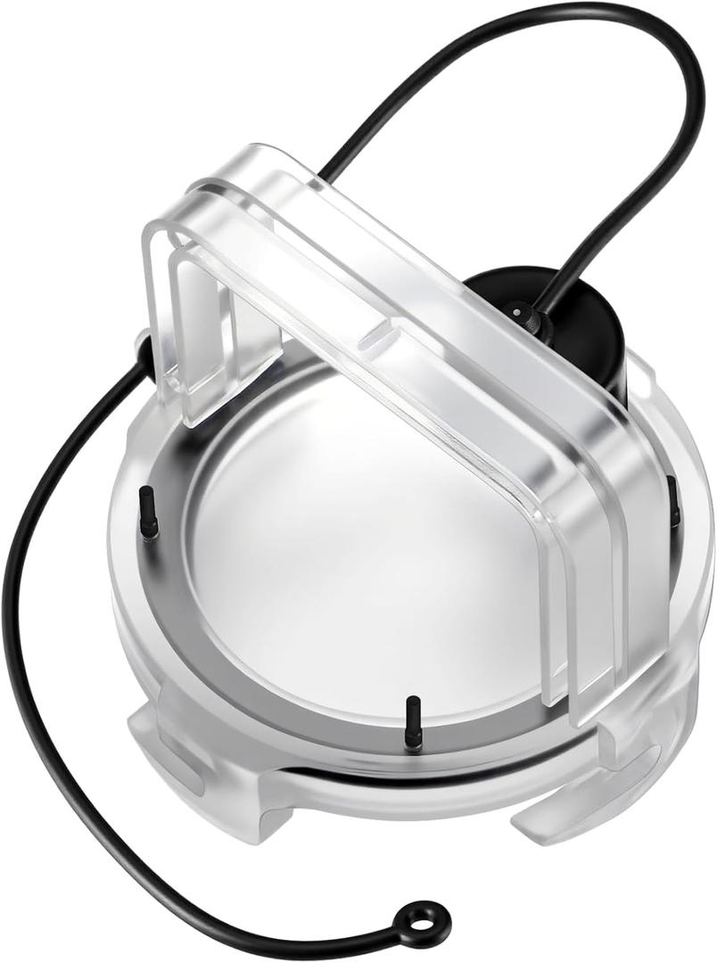 Colingmill RV Sewer Valve Cap with Handle - 3'' RV Sewer Cover Waste Valve Cap for Camper Trailer Easy to Install & Use(1 Pcs,Clear)