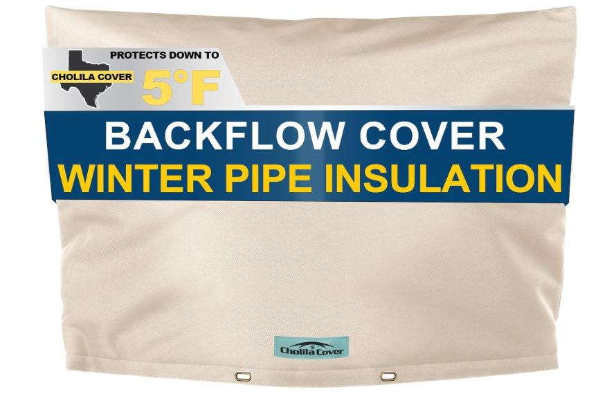 Cholila Cover Backflow Preventer Cover Insulated (5˚F) with Thicker 7 Layers Fabric  30" W x 24" H with Aluminum Foil Backflow Cover for Winter Pipe Freeze Protection  Sprinkler Covers for Outside