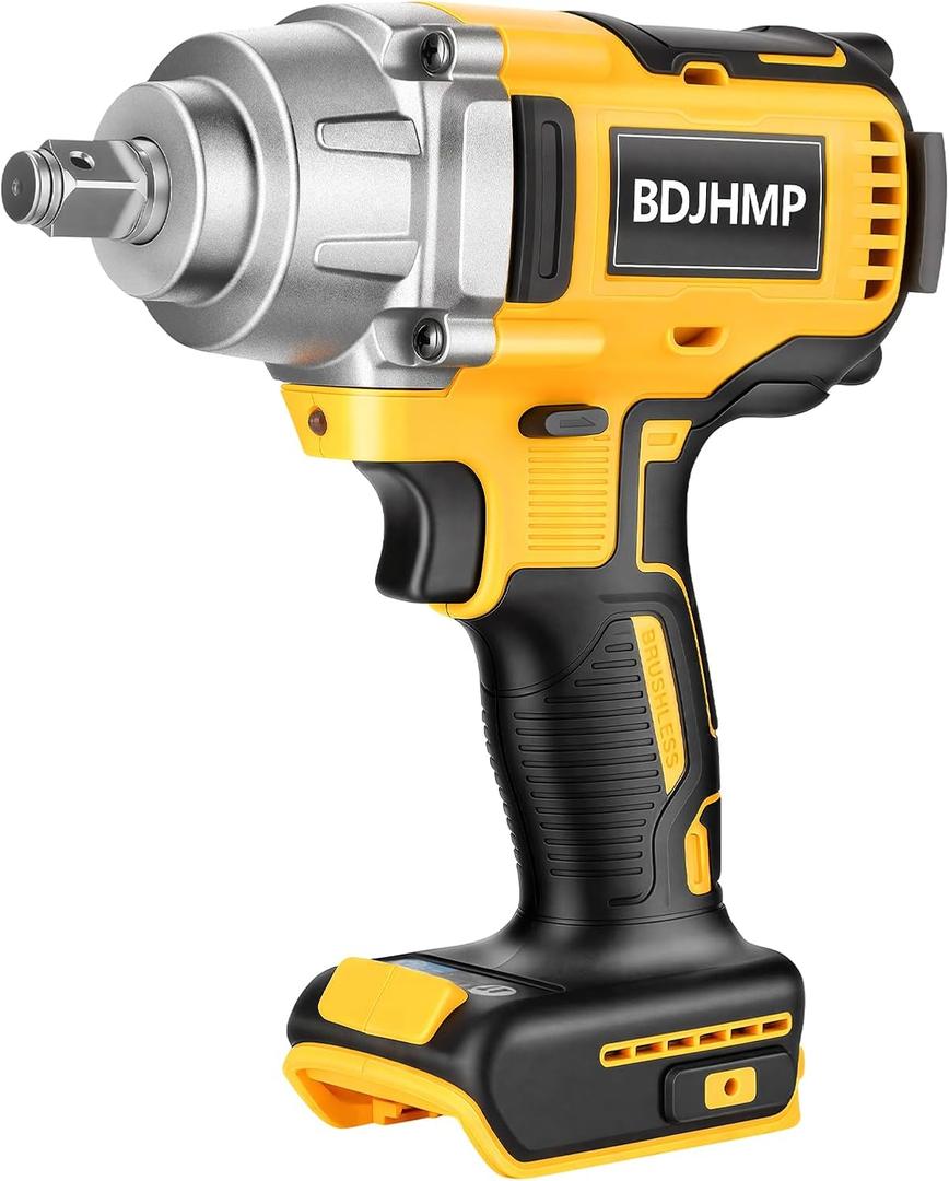 Cordless Impact Wrench 1/2 Inch, 1500 N.m/1106ft-lbs Brushless Impact Wrench Gun Compatible with Dewalt 20V Max Battery, Electric Power Impact Driver for Car Home