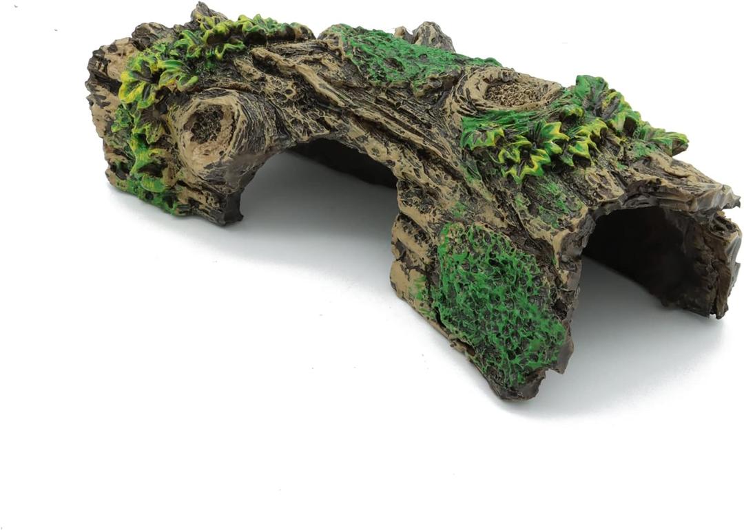 2 x JIH Aquarium Decorations Resin Hollow Tree Trunk Ornament, Bettas House Cave Wood House Decor for Fish Tank (HS-SP207)