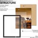 A PLUS MAX 11x15 Picture Frame, Black Engineered Wood Frame for 11 x 15 Inch Picture Poster Photo, Light Weight 11 by 15 Frame with Wood-grain for Wall - 1 Pack/Black/11 x15
