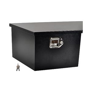 FGJQEFG 26 Inch Black Steel Utility Trailer Tongue Tool Box Wide Utility Trailer Tongue Toolbox RV Storage OrganizerTrailer Storage Tool Box With Lock & Keys (26"X13.3"X12")