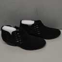 Soda CHANCE Womens Perforated Cut Out Stacked Block Heel Ankle Booties (10, BLACK NBPU, numeric_10)