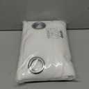 NICETOWN White Sheer Linen Curtains for Living Room 84 inch Length 2 Panels Set, Grommet Semi Sheer Privacy with Light Filtering Flax Window Treatments for Bedroom, W52" x L84"