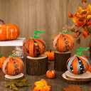 Epakh 45 Pcs Paper Strip Fall Pumpkin Craft Kit - Thanksgiving Gratitude Pumpkin Thankful Crafts Halloween DIY Paper Strip Art for Autumn Holiday Religious School Classroom Activities Party Decor