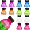 12 Pack Soda Can Lids, Reusable & Spill-Proof Pop Can Covers to Keep Drinks Fizzy, Protector Tops for Picnics, Beach, Parties & Outdoor Activities