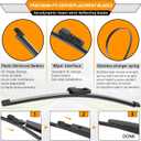 AUTOBOO 25"+22" Windshield Wipers with 15" Rear Wiper Blade Replacement for Volkswagen VW Tiguan 2018 2019 2020 2021 2022 2023 2024 2025 -Original Factory Quality (Pack of 3)