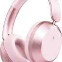 Wentronic Y05 Bluetooth Headphones Wireless Over Ear Noise Cancelling with Microphone 48 Hours Playtime, High Sound Quality Foldable Soft Earpads Headphones for Travel-Pink