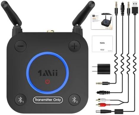 B06TX BIIuetuoth Signal Sende Transmlttier Audlo Aptx LL HD Dual Link Coaxial Optical 3.5mm Wirreless Adaptier for TV PC Headphone #