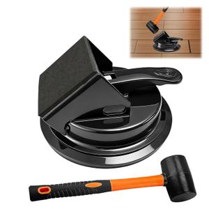 Heavy Duty Gap Fixer Tool for Laminate Flooring - Laminate Floor Gap Repair Tool with Heavy-Duty Floor Suction Cup and Rubber Hammer,for Laminate and Vinyl Flooring (Black)
