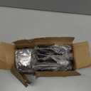 Janyang Industrial Pipe Shelf Brackets for 8 10 12 14 inches Board, Iron L Pipe Floating Shelves, Heavy Duty Metal Shelving Brackets - 6 Pack Black