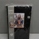 Malden International Designs 3 Up 4x6 Black Fabric Post bound Photo Album Hard Cover 4x6 Front Cover Photo Pocket