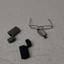 2 Pack Folding Reading Glasses Stainless Steel Mini Anti-Blue Light Blocking Reader for Men Women (2 Pack, black+gray)