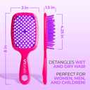 FHI Heat UNbrush Detangling Brush for Pain-Free Brushing on All Wet or Dry Hair Types Durable DuoFlex Anti-Static Bristles, Lightweight Handle, Vented Hair Brush