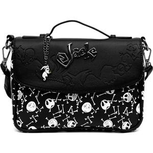 Disney Bag, Cross Body, The Nightmare Before Christmas NBC Jack Skellington, Vegan Leather, 9.0 x 6.5 x 2.0 Inch, Black 
