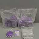 Wenqik 30 Sets Quinceanera Party Favors for Guests Rose Design Compact Pocket Mirrors Quinceanera Cards Thank You Gift and Organza Bags Sweet 15 Mis Quince Birthday Party Favor (Purple)