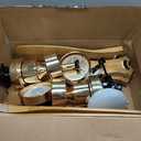 Modern Indoor Ceiling Fan with Light Remote Control, 3 Solid Wood Blades, 6 Speed DC Motor, 22W Dual Color LED, Outdoor Ceiling Fan Chandelier for Living Room, Bedroom, Patio, Dining Room (Gold A, 52inch)