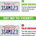 Runone 2 Pack Bling License Plate Frame for Women,Sparkly Rhinestone Stainless Steel License Plate Holder,Car Accessories with Glitter Crystal Caps (White)