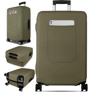 Slohif Luggage Cover for Suitcase Tsa Approved Protector - Luggage Sleeve Suit Case Cover Travel Stretch Large Baggage Case Protective Washable Fit 18-20 Inch Green