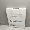 Angol Shiold Elongated Marble Toilet Seat with Zinc Alloy Hinges, Easy to Install and Clean, Anti-pinch (Gray)