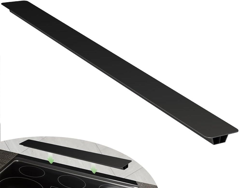 30" Slide-in Range Rear Filler Kit, Stove GapUniversal Trapezoidal filling strips, cooktopTrim Kit Between Stove and BacksplashW10113901Afor Whirlpool & Most Brand(black-30in)