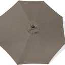 ontheway 11FT Patio Umbrella Enhanced Replacement Canopy Market Table 8 Ribs Umbrella Canopy