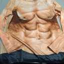 Realistic Muscle Top, Long Sleeve Size M