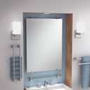 Gatco 4389S Bleu Rectangle Wall Mirror, Satin Nickel, 31.5-inch