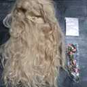 Linfairy Long Wavy Hippie Wigs for Women 70s Halloween Cosplay Costume Wig for Party With Flower Crown