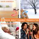 Door Draft Stopper for Bottom of Door, Adjustable Weather Stripping Door Seal for Cold Insulation, Under Door Sweep for Exterior & Interior Doors, Door Bottom Seal Blocker Noise (78inch,Grey) (Gray)