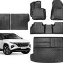 Custom for 2022 2023 2024 2025 2026 Hyundai Tucson Floor Mats Cargo Trunk Liner and Rear Seat Backrest Mat Full Set All Weather TPE Rubber Protection Mat Accessories (for 2022-2026 Tucson All Model)