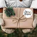 3 x Christmas Stickers for Envelope Seals Cards Making Crafts Large 2 Inch Round Merry Christmas Holiday Label Card Vinyl Stickers for Envelopes Baked Goods Gifts Presents Bag 