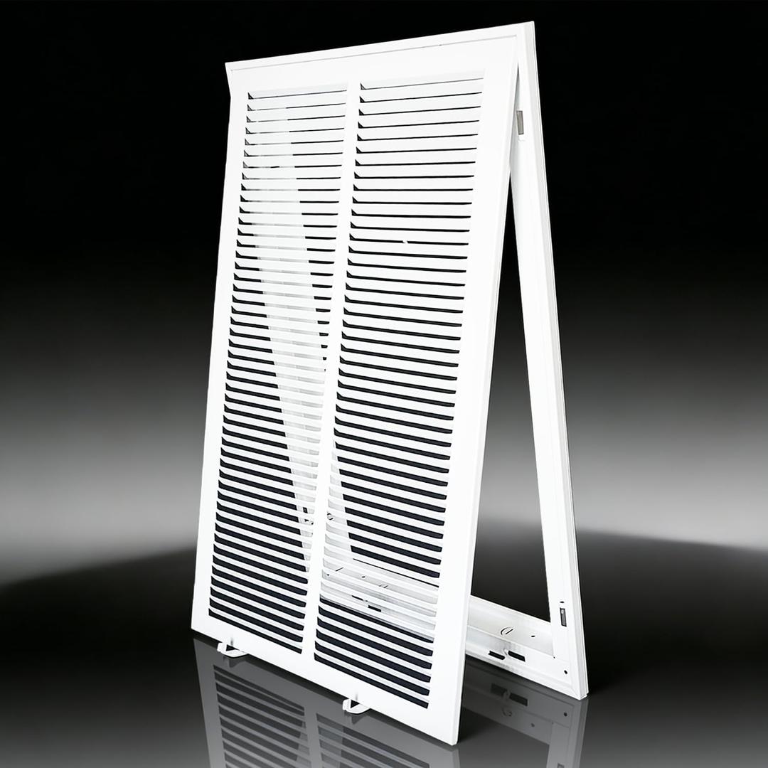 Steel Return Air Filter Grille,Return Vent Cover for Wall or Ceiling [Duct Opening Size] Removable Face/Door for 1 Inch Filters (14"W x 24"H Duct Opening)