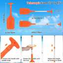 DEDU Boat Paddle Telescoping 2 Pack, Boat Oars Collapsible Emergency Paddle 21"-43" Adjustable, Telescoping Canoe Paddle Aluminum Shaft Anti Slip for Kids and Adults