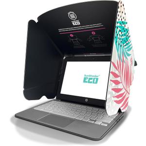 Laptop Sun Shade (M, Tropical), SunShader Eco, Recyclable Multi-Layered Cardboard Laptop Sun Shade for Working Outside & Privacy Screen - Patent 10963010