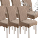 Dining Chair Covers, Chair Covers for Dining Room Stretch Parsons Chair Slipcover, for Dining Room Kitchen Chair Protector Cover, Removable, Washable (Taupe, 6 Pack)
