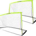 9x5 FT Kids Soccer Goal with Carry Bag, Portable Folding Soccer Net for Backyard Training, Indoor/Outdoor Use for Youth and Adults